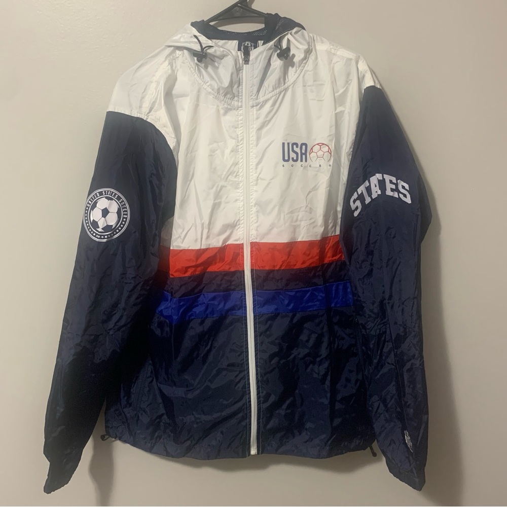 USA Soccer Windbreaker Red White Blue 2022 FIFA New United States Multiple Sizes